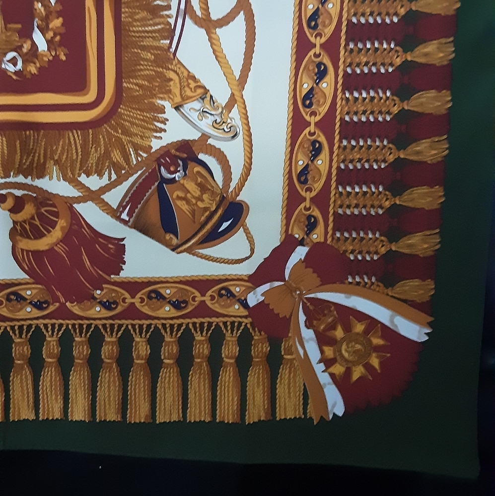 HAND-SEWN DESIGNER SILK SCARF - Picture 3 of 4